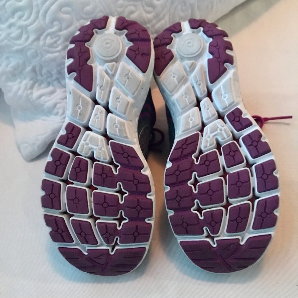 Brooks Running Shoes Pure Flow Purple Gray Athletic Sneakers Women Sz 6 Run Walk - Picture 6 of 11